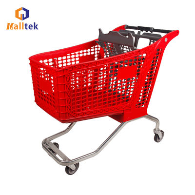 200L Half Plastic Supermarket Shopping Trolley For Supermartket