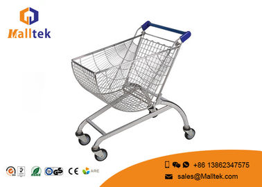 Round Basket Shape Metal Store And Supermarket Shopping Carts With Child Seat