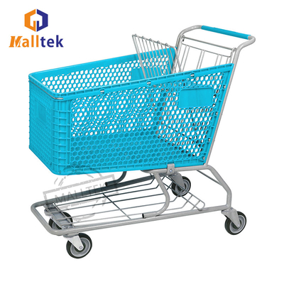 180L Half Plastic Supermarket Trolley Customizable Colour Logo