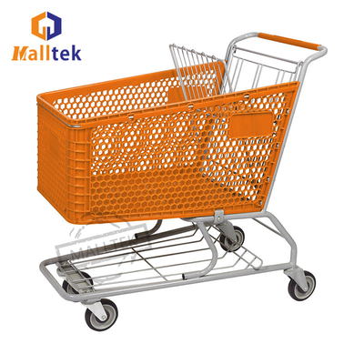 180L Half Plastic Supermarket Trolley Customizable Colour Logo