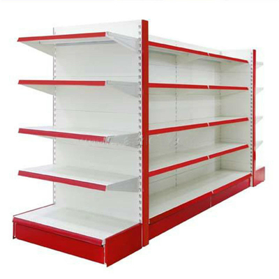 Hot Selling Metal White Customized Display Supermarket Shelf Rack