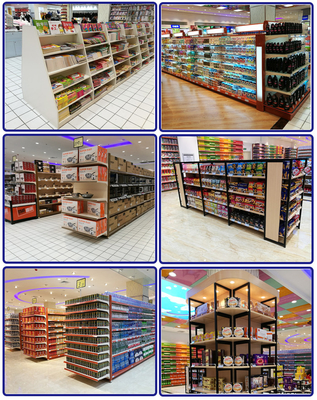 Hot Selling Metal White Customized Display Supermarket Shelf Rack