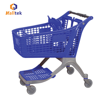 175L Pure Plastic Supermarket Shopping Trolley Customised Colours
