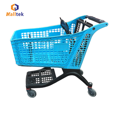 175L Pure Plastic Supermarket Shopping Trolley Customised Colours