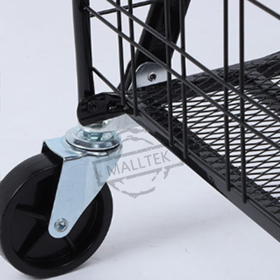 Shopping Supermarket Folding Trolly Cart Q235 Steel