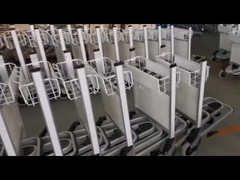 3바퀴 250kg 공항 수하물 트롤리 자동 브레이크로 알루미늄 합금